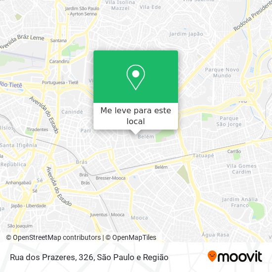 Rua dos Prazeres, 326 mapa