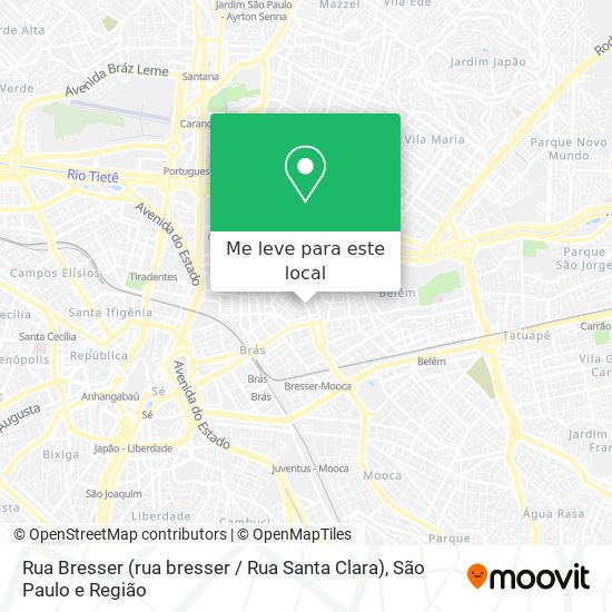 Rua Bresser (rua bresser / Rua Santa Clara) mapa