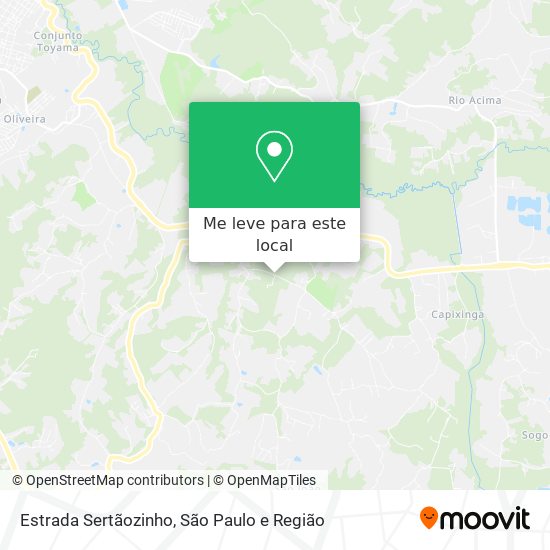 Estrada Sertãozinho mapa