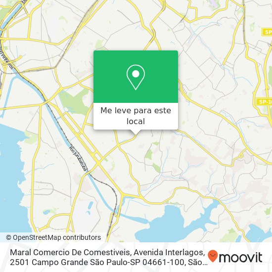 Maral Comercio De Comestiveis, Avenida Interlagos, 2501 Campo Grande São Paulo-SP 04661-100 mapa