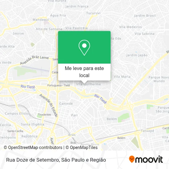 Rua Doze de Setembro mapa