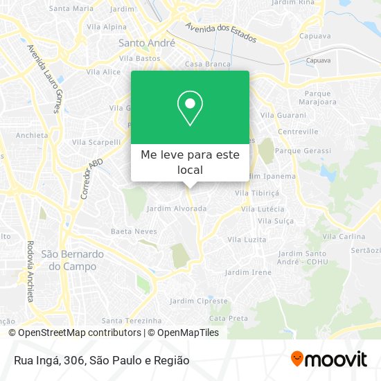 Rua Ingá, 306 mapa