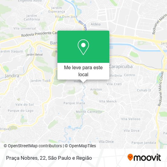 Praça Nobres, 22 mapa