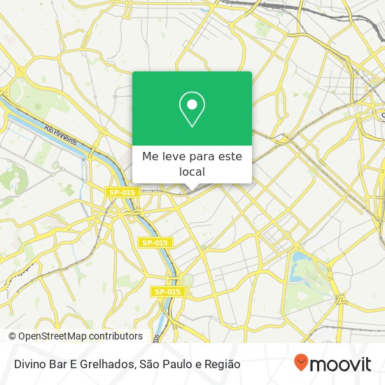 Divino Bar E Grelhados, Rua dos Pinheiros, 953 Pinheiros São Paulo-SP 05422-011 mapa