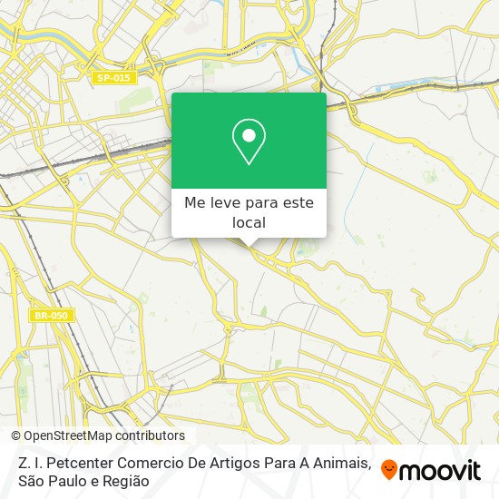 Z. I. Petcenter Comercio De Artigos Para A Animais mapa