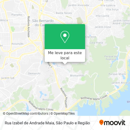 Rua Izabel de Andrade Maia mapa