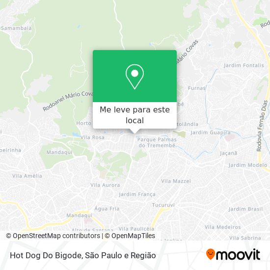 Hot Dog Do Bigode mapa