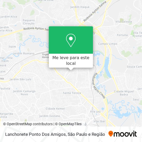 Lanchonete Ponto Dos Amigos mapa