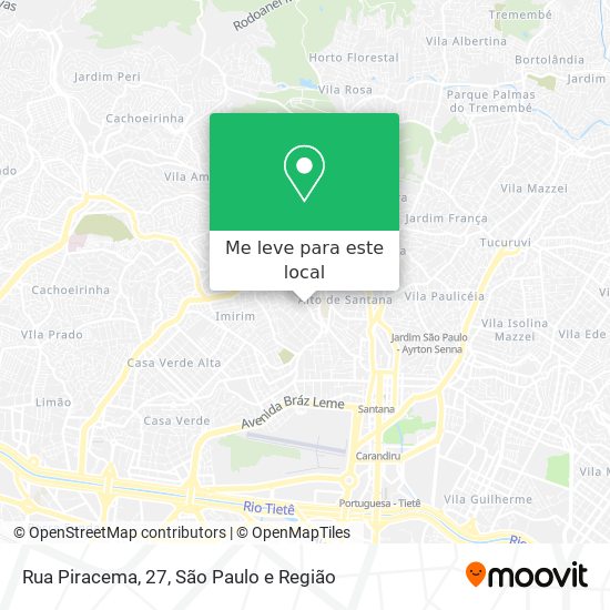 Rua Piracema, 27 mapa