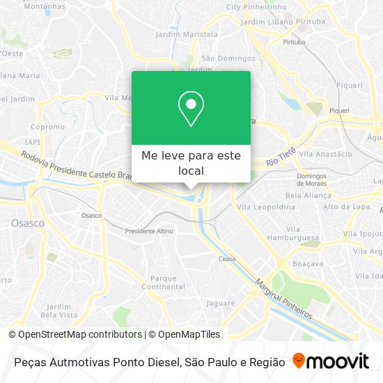 Peças Autmotivas Ponto Diesel mapa