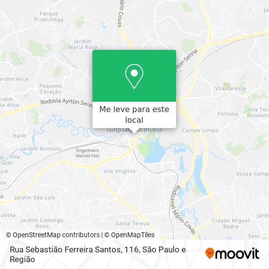 Rua Sebastião Ferreira Santos, 116 mapa