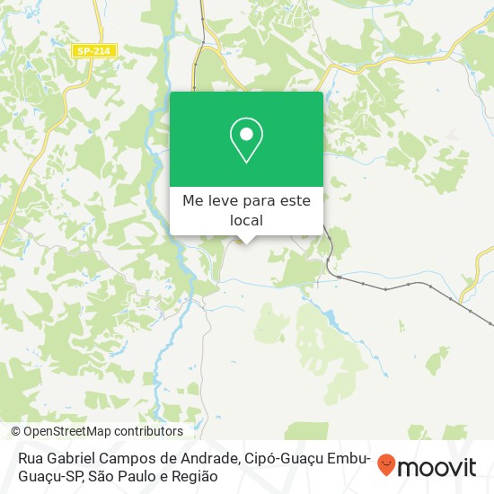 Rua Gabriel Campos de Andrade, Cipó-Guaçu Embu-Guaçu-SP mapa