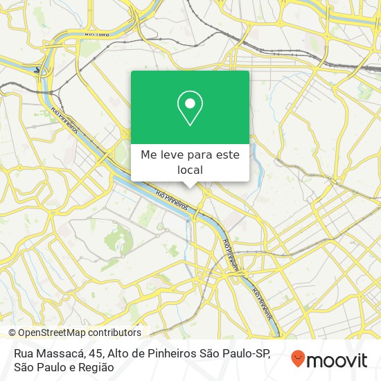 Rua Massacá, 45, Alto de Pinheiros São Paulo-SP mapa