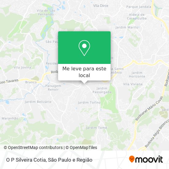 O P Silveira Cotia mapa