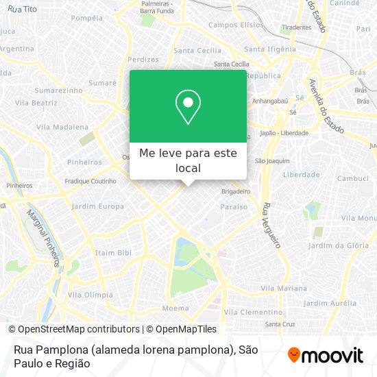 Rua Pamplona (alameda lorena pamplona) mapa