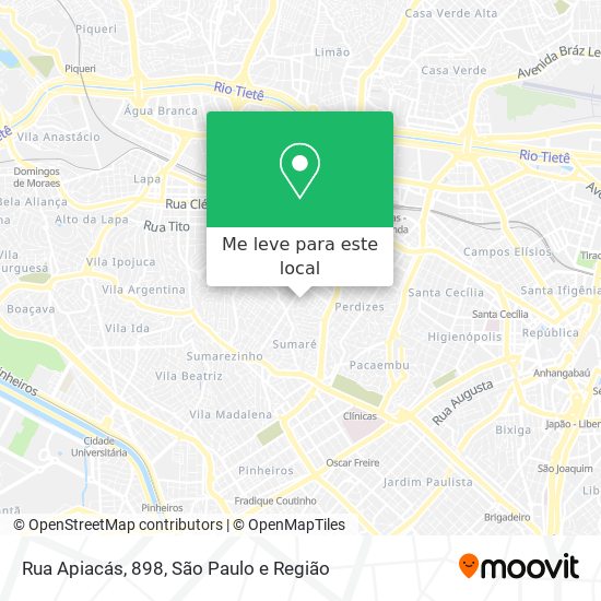 Rua Apiacás, 898 mapa