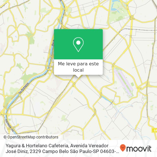 Yagura & Hortelano Cafeteria, Avenida Vereador José Diniz, 2329 Campo Belo São Paulo-SP 04603-001 mapa