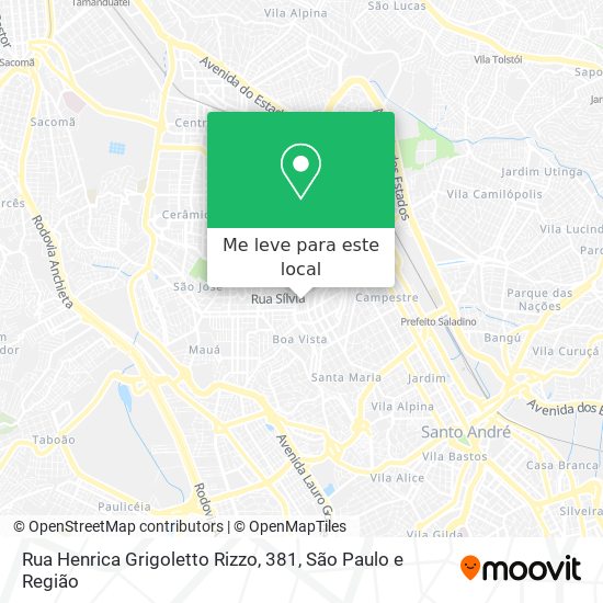 Rua Henrica Grigoletto Rizzo, 381 mapa