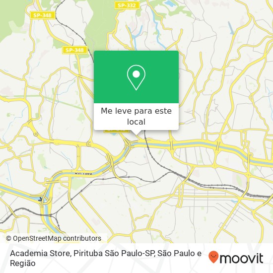 Academia Store, Pirituba São Paulo-SP mapa