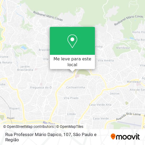 Rua Professor Mário Dapico, 107 mapa