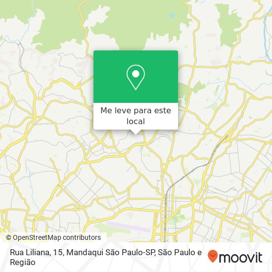 Rua Liliana, 15, Mandaqui São Paulo-SP mapa
