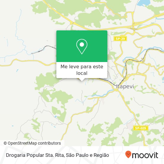 Drogaria Popular Sta. Rita, Avenida José Chaluppe, 385 Itapevi Itapevi-SP 06660-460 mapa