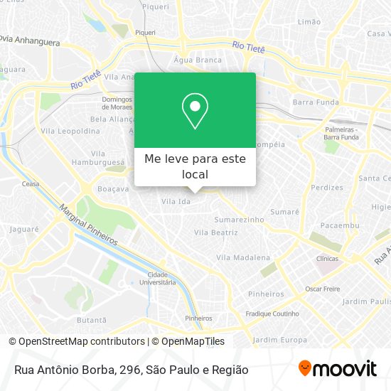 Rua Antônio Borba, 296 mapa