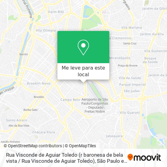 Rua Visconde de Aguiar Toledo (r baronesa de bela vista / Rua Visconde de Aguiar Toledo) mapa