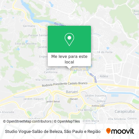 Studio Vogue-Salão de Beleza mapa