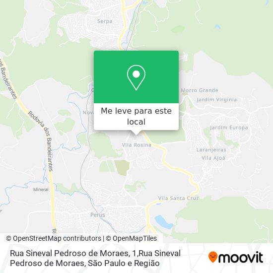Rua Sineval Pedroso de Moraes, 1,Rua Sineval Pedroso de Moraes mapa