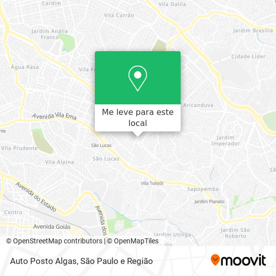 Auto Posto Algas mapa