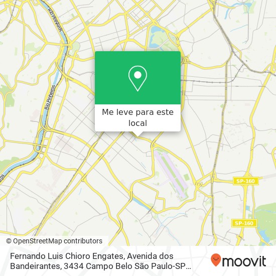 Fernando Luis Chioro Engates, Avenida dos Bandeirantes, 3434 Campo Belo São Paulo-SP 04071-000 mapa