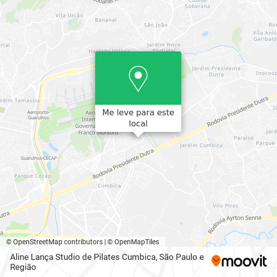 Aline Lança Studio de Pilates Cumbica mapa