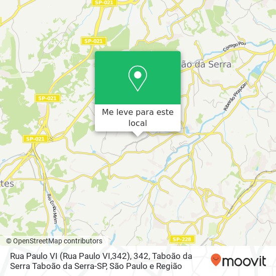 Rua Paulo VI (Rua Paulo VI,342), 342, Taboão da Serra Taboão da Serra-SP mapa