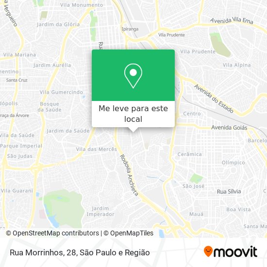 Rua Morrinhos, 28 mapa