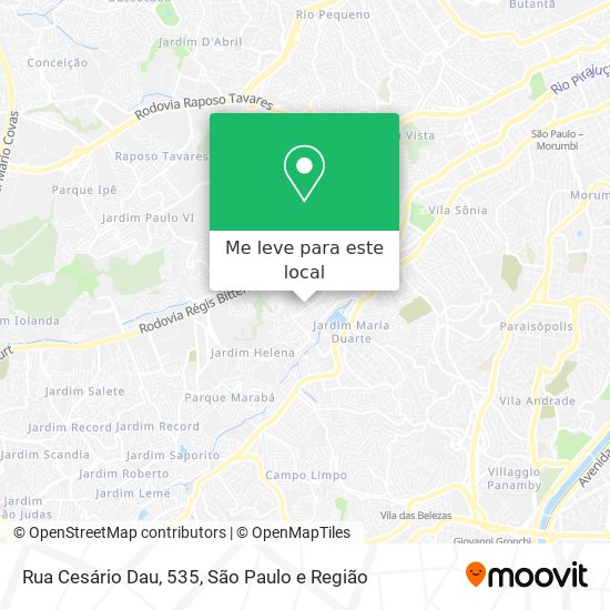Rua Cesário Dau, 535 mapa