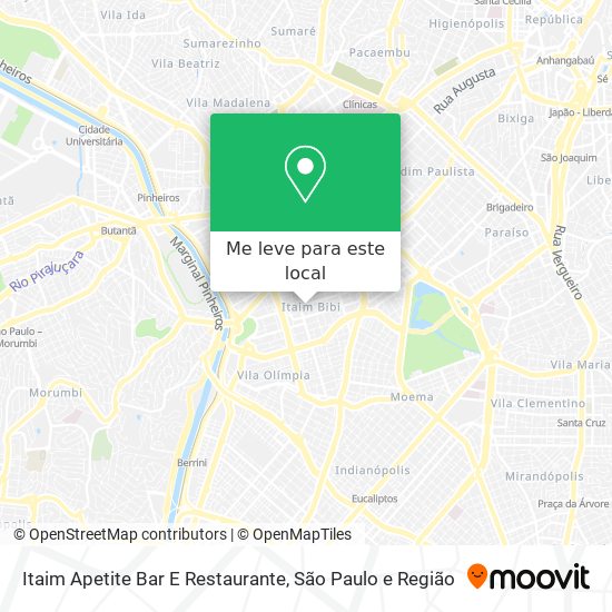 Itaim Apetite Bar E Restaurante mapa
