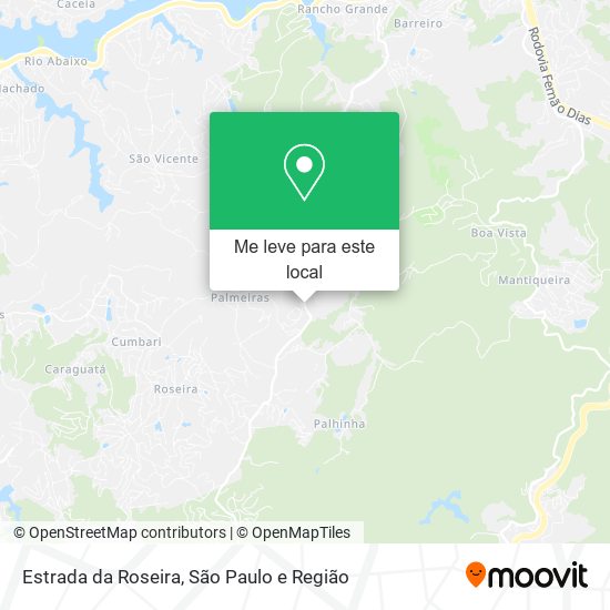 Estrada da Roseira mapa