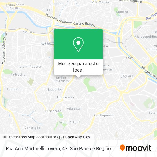 Rua Ana Martinelli Lovera, 47 mapa
