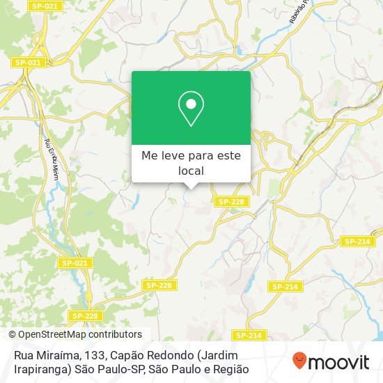 Rua Miraíma, 133, Capão Redondo (Jardim Irapiranga) São Paulo-SP mapa