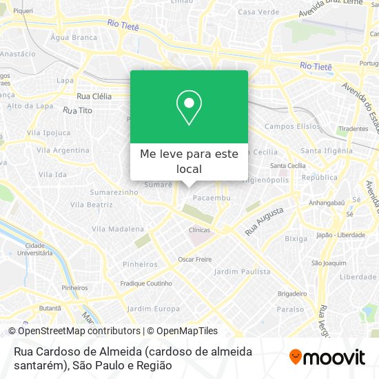 Rua Cardoso de Almeida (cardoso de almeida santarém) mapa