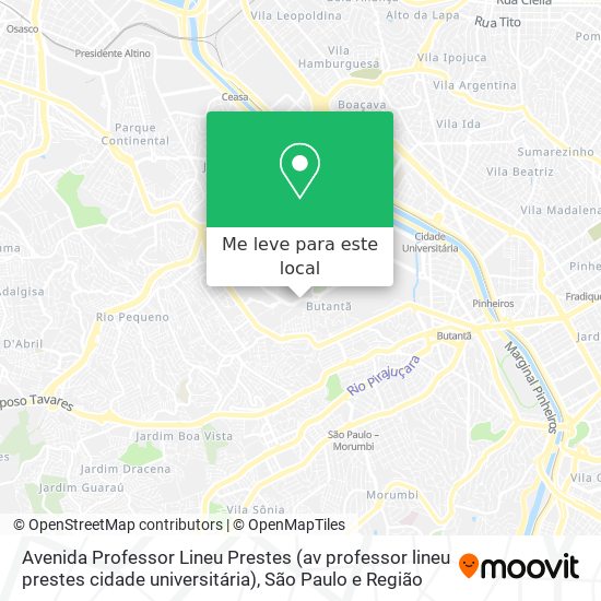 Avenida Professor Lineu Prestes (av professor lineu prestes cidade universitária) mapa