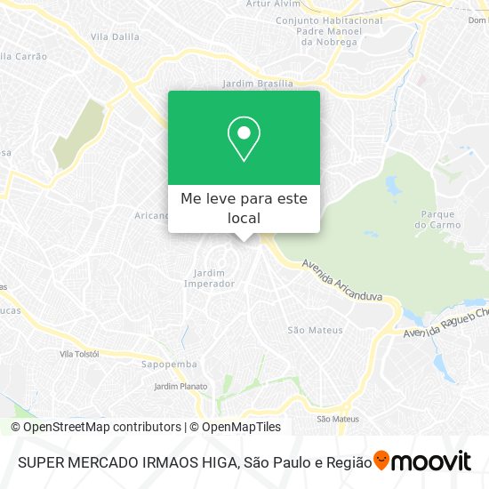 SUPER MERCADO IRMAOS HIGA mapa