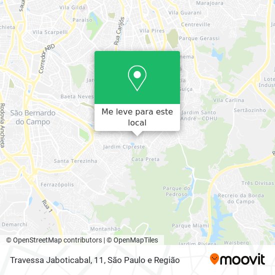 Travessa Jaboticabal, 11 mapa