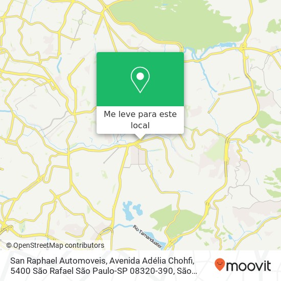 San Raphael Automoveis, Avenida Adélia Chohfi, 5400 São Rafael São Paulo-SP 08320-390 mapa