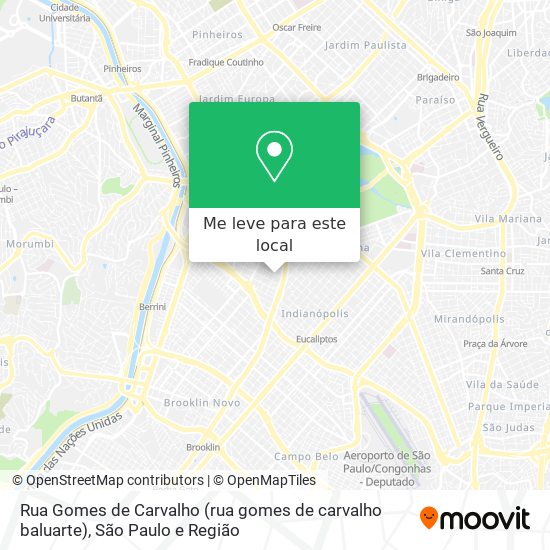 Rua Gomes de Carvalho (rua gomes de carvalho baluarte) mapa