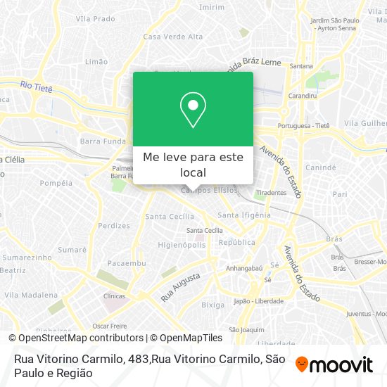 Rua Vitorino Carmilo, 483,Rua Vitorino Carmilo mapa