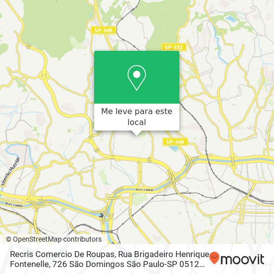 Recris Comercio De Roupas, Rua Brigadeiro Henrique Fontenelle, 726 São Domingos São Paulo-SP 05125-000 mapa