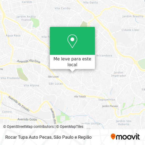 Rocar Tupa Auto Pecas mapa