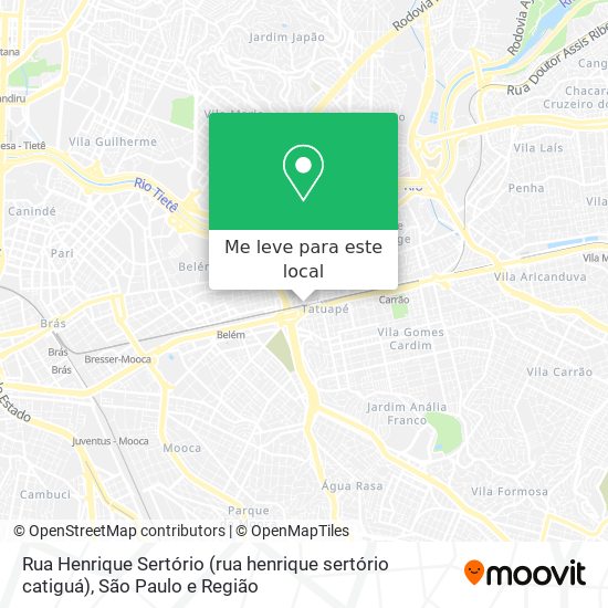 Rua Henrique Sertório (rua henrique sertório catiguá) mapa